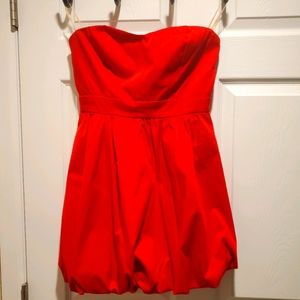 Strapless mini dress